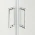 Set maniglie per porta doccia dentro-fuori cromate design squadrato
