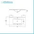 Mobile bagno sospeso 80 cm industrial nero e legno con pensile Baketo
