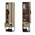 Mobile bagno sospeso 80 cm industrial nero e legno con pensile Baketo