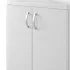 Mobile lavatoio 60x60 cm bianco con vasca asse lavapanni e kit di scarico