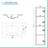 Mobile bagno sospeso 80 cm noce gold con pensile H 120 cm Dafne