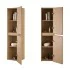 Mobile bagno sospeso 80 cm noce gold con pensile H 120 cm Dafne