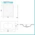Mobile bagno sospeso 60 cm noce gold con lavabo e specchio Dafne