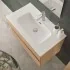 Mobile bagno sospeso 80 cm noce gold con pensile H 120 cm Dafne