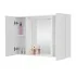 Specchio contenitore 90x60 cm bianco con LED e ripiani interni 