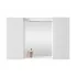 Specchio contenitore 90x60 cm bianco con LED e ripiani interni 