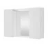 Specchio contenitore 90x60 cm bianco con LED e ripiani interni 