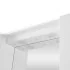 Specchio contenitore 67x60 cm bianco con LED e ripiani interni 