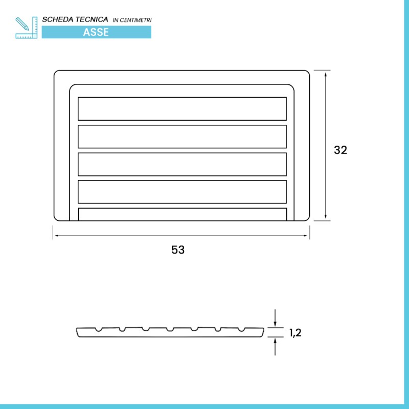Asse per lavaggio Tablette Edge legno 43 x 1.8 x 49 cm beige | Leroy Merlin