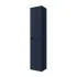 Colonna bagno sospesa 140 cm blu satinato ripiani regolabili Gaya