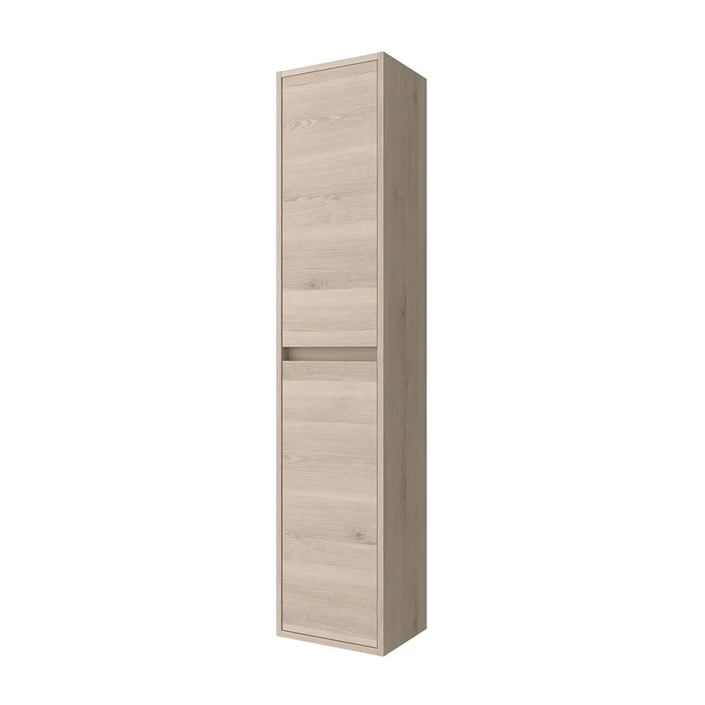 Colonna bagno sospesa 140 cm rovere bali ripiani regolabili Gaya