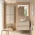 Colonna bagno sospesa 140 cm rovere bali ripiani regolabili Gaya