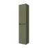 Colonna bagno sospesa 140 cm verde satinato ripiani regolabili Gaya