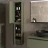 Colonna bagno sospesa 140 cm verde satinato ripiani regolabili Gaya
