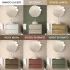 Mobile bagno sospeso 90 cm verde satinato con top e specchio Gaya