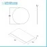 Mobile bagno sospeso 90 cm bianco lucido con top e specchio Gaya