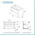 Mobile bagno sospeso 80 cm rosso satinato con top e specchio Gaya
