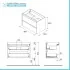 Mobile bagno sospeso 90 cm bianco lucido con specchio e lavabo Gaya