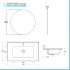 Mobile bagno sospeso 70 cm nero satinato con specchio e lavabo Gaya