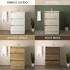 Mobile bagno a terra 60 cm rovere africa con specchio e lavabo Gaya