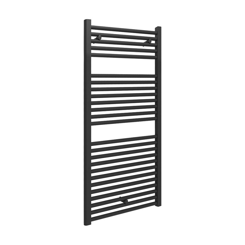 Termoarredo scaldasalviette 500x1230 nero opaco con interasse 45 cm