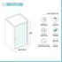 Porta doccia nicchia 70 cm a battente con vetro in cristallo trasparente Ted