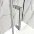 Porta doccia nicchia 70 cm a battente con vetro in cristallo trasparente Ted