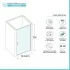 Porta doccia nicchia 80 cm a battente con vetro in cristallo trasparente Ted