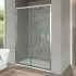Porta doccia nicchia 120 cm scorrevole con vetro in cristallo trasparente Ted