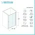 Porta doccia nicchia 120 cm scorrevole con vetro in cristallo trasparente Ted
