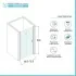 Porta doccia nicchia 70 cm a soffietto con vetro in cristallo trasparente Ted