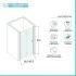 Porta doccia nicchia 90 cm a soffietto con vetro in cristallo trasparente Ted