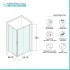 Box doccia angolare 70x70 cm doppio scorrevole in cristallo trasparente Ted