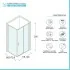 Box doccia angolare 70x120 cm scorrevole in cristallo trasparente Ted
