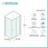 Box doccia angolare 80x120 cm scorrevole in cristallo trasparente Ted