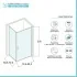Box doccia angolare 70x80 cm con porta battente in cristallo trasparente Ted