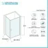 Box doccia angolare 80x90 cm con porta battente in cristallo trasparente Ted