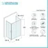 Box doccia 70x90x70 cm con doppio scorrevole trasparente H 200 cm Ted