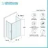 Box doccia 80x70x80 cm con doppio scorrevole trasparente H 200 cm Ted