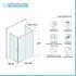 Box doccia 70x140x70 cm con doppio scorrevole trasparente H 200 cm Ted