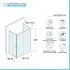 Box doccia 70x100x70 cm con doppio scorrevole trasparente H 200 cm Ted