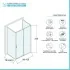 Box doccia 80x100x80 cm con porta scorrevole trasparente H 200 cm Ted