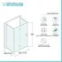 Box doccia 70x70x70 cm porta a soffietto trasparente H 200 cm Ted
