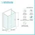 Box doccia 70x90x70 cm porta a soffietto trasparente H 200 cm Ted