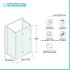 Box doccia 80x70x80 cm porta a soffietto trasparente H 200 cm Ted