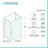 Box doccia 70x80x70 cm con porta a battente trasparente H 200 cm Ted