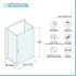 Box doccia 80x70x80 cm con porta a battente serigrafata H 200 cm Ted