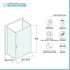 Box doccia 70x90x70 cm con porta a battente serigrafata H 200 cm Ted