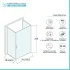 Box doccia 80x80x80 cm con porta a battente serigrafata H 200 cm Ted