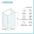 Box doccia 80x90x80 cm con porta a battente serigrafata H 200 cm Ted